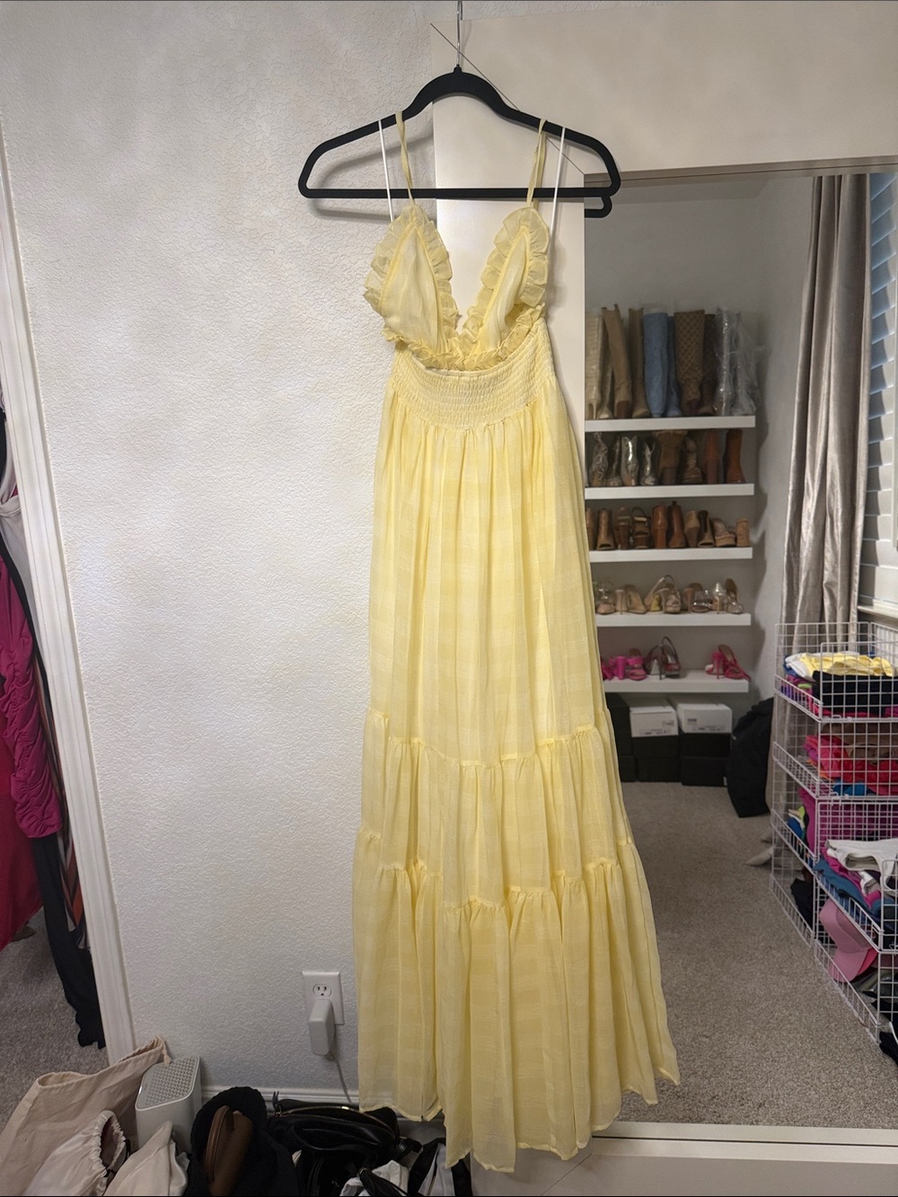Vici Yellow Ruffle Trim Maxi Dress - Picture 8 of 11
